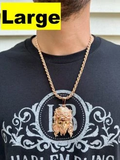 HEAVY SOLID Real 14k Rose Gold 925 Sterling Silver Jesus Piece Pendant - 1-2.5" 31 HEAVY SOLID Real 14k Rose Gold 925 Sterling Silver Jesus Piece Pendant - 1-2.5" -Harlem Bling Shop harlembling heavy solid real 14k rose gold 925 sterling silver jesus piece pendant 1 2.5 30903.1689204398