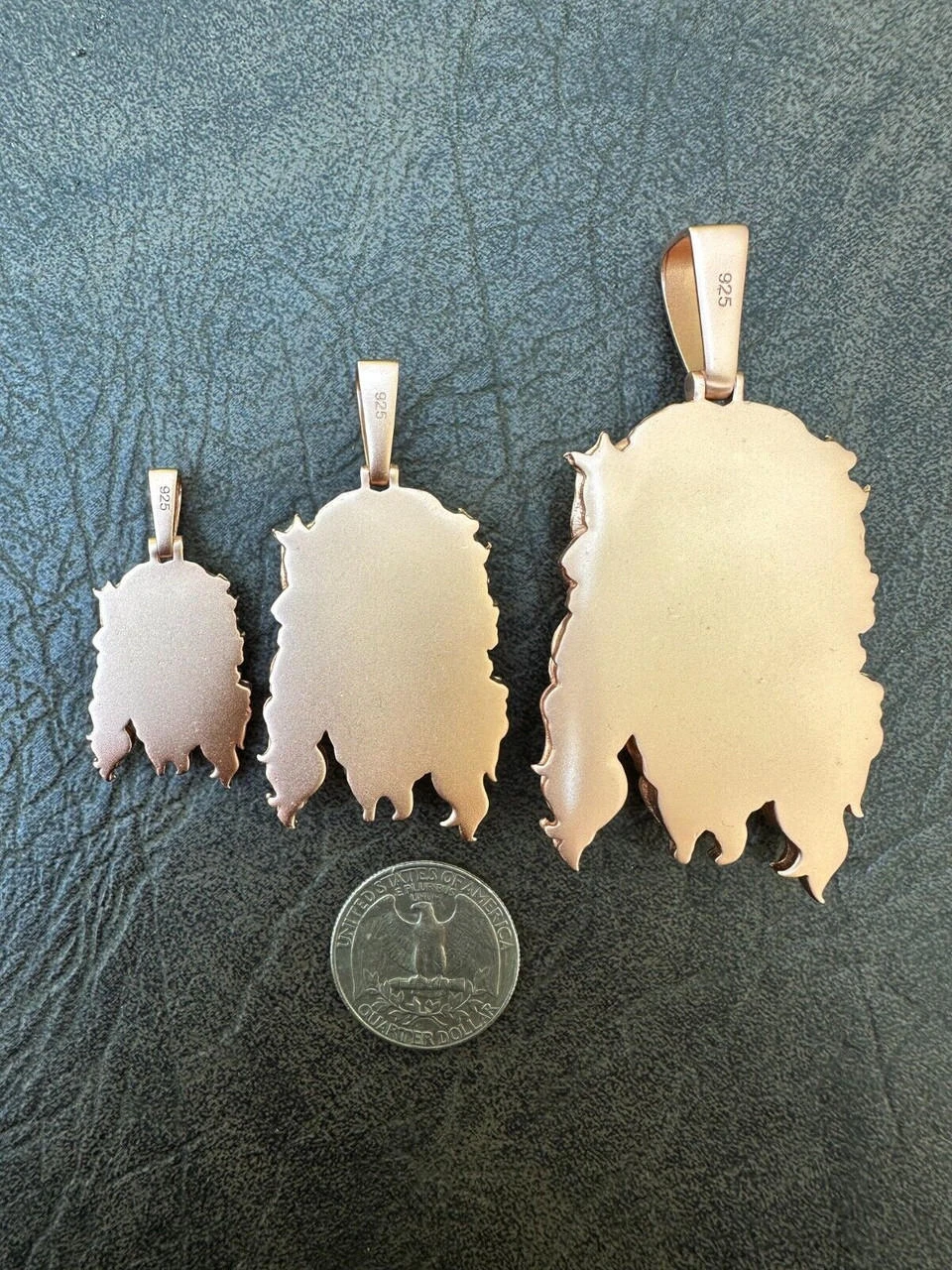 HEAVY SOLID Real 14k Rose Gold 925 Sterling Silver Jesus Piece Pendant Necklace 8 HEAVY SOLID Real 14k Rose Gold 925 Sterling Silver Jesus Piece Pendant Necklace - Image 6