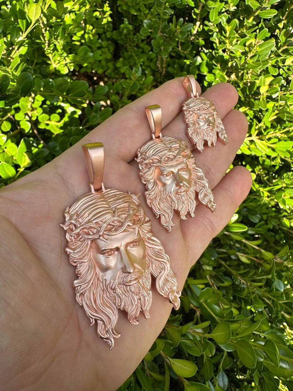 HEAVY SOLID Real 14k Rose Gold 925 Sterling Silver Jesus Piece Pendant Necklace 21 HEAVY SOLID Real 14k Rose Gold 925 Sterling Silver Jesus Piece Pendant Necklace - Image 19