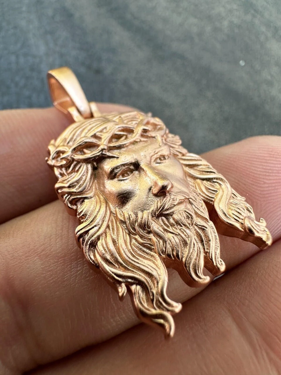 HEAVY SOLID Real 14k Rose Gold 925 Sterling Silver Jesus Piece Pendant Necklace 19 HEAVY SOLID Real 14k Rose Gold 925 Sterling Silver Jesus Piece Pendant Necklace - Image 17