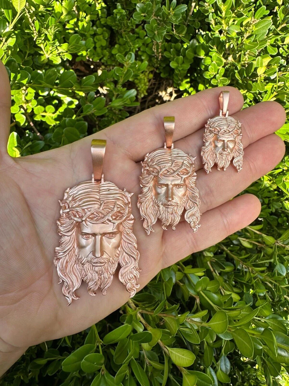 HEAVY SOLID Real 14k Rose Gold 925 Sterling Silver Jesus Piece Pendant Necklace 20 HEAVY SOLID Real 14k Rose Gold 925 Sterling Silver Jesus Piece Pendant Necklace - Image 18