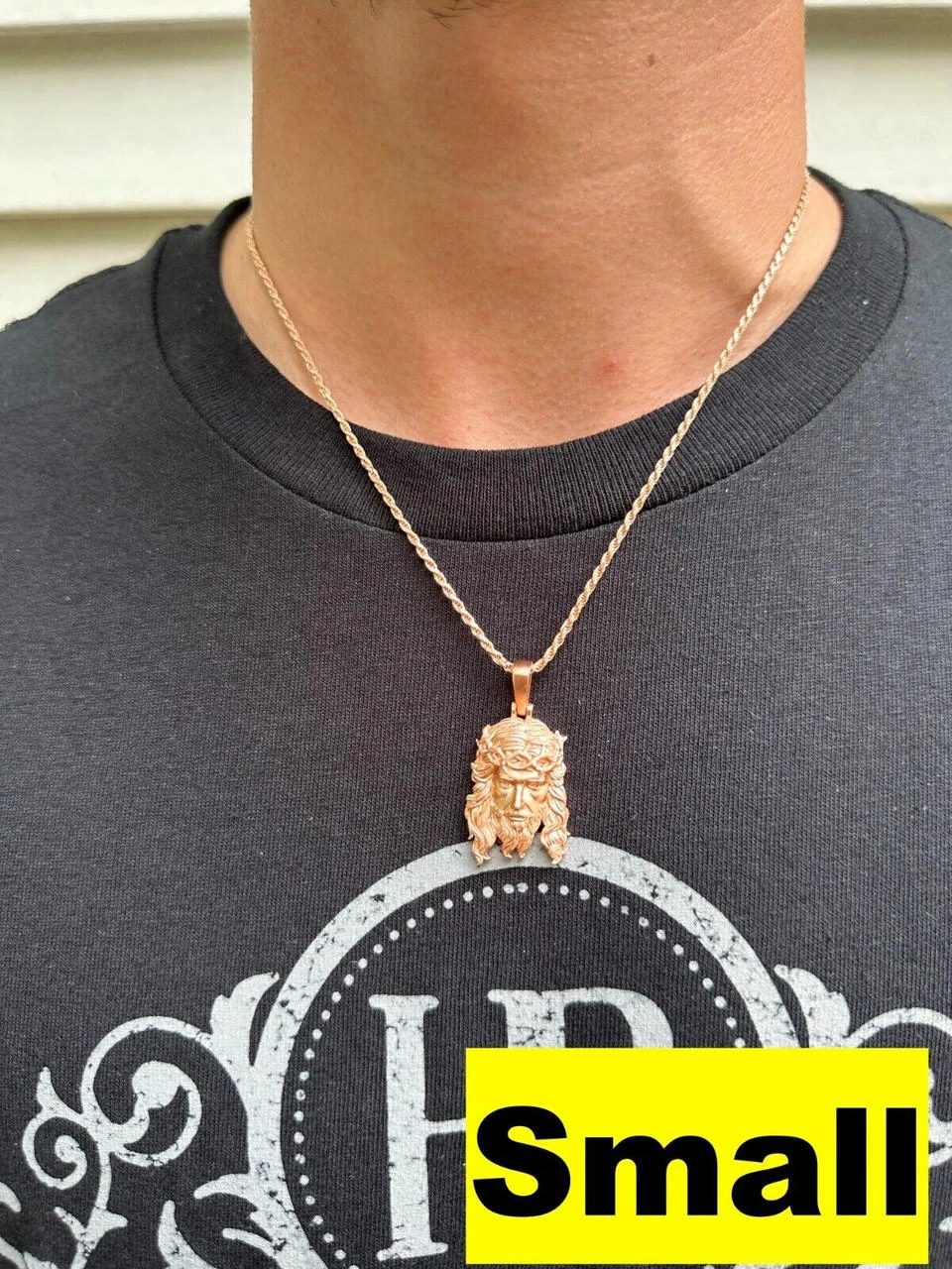 HEAVY SOLID Real 14k Rose Gold 925 Sterling Silver Jesus Piece Pendant Necklace 13 HEAVY SOLID Real 14k Rose Gold 925 Sterling Silver Jesus Piece Pendant Necklace - Image 11