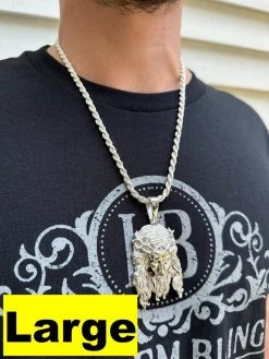 HEAVY SOLID Real Solid 925 Sterling Silver Jesus Piece Pendant Necklace - 1-2.5" 29 HEAVY SOLID Real Solid 925 Sterling Silver Jesus Piece Pendant Necklace - 1-2.5" -Harlem Bling Shop harlembling heavy solid real solid 925 sterling silver jesus piece pendant necklace 1 2.5 09785.1689204513
