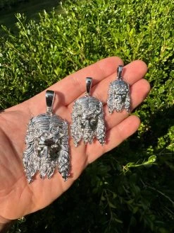 HEAVY SOLID Real Solid 925 Sterling Silver Jesus Piece Pendant Necklace - 1-2.5" 27 HEAVY SOLID Real Solid 925 Sterling Silver Jesus Piece Pendant Necklace - 1-2.5" -Harlem Bling Shop harlembling heavy solid real solid 925 sterling silver jesus piece pendant necklace 1 2.5 78497.1689204376