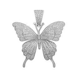 Hip Hop Butterfly Piece - Mens Ladies Iced Real 925 Silver Gold Finish Necklace 25 Hip Hop Butterfly Piece - Mens Ladies Iced Real 925 Silver Gold Finish Necklace -Harlem Bling Shop harlembling hip hop butterfly piece mens ladies iced real 925 silver gold finish necklace 27883.1664380880