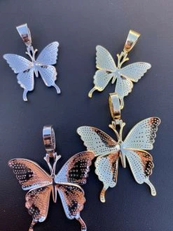 Hip Hop Butterfly Piece - Mens Ladies Iced Real 925 Silver Gold Finish Necklace 23 Hip Hop Butterfly Piece - Mens Ladies Iced Real 925 Silver Gold Finish Necklace -Harlem Bling Shop harlembling hip hop butterfly piece mens ladies iced real 925 silver gold finish necklace 44572.1664386771