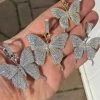 Hip Hop Butterfly Piece - Mens Ladies Iced Real 925 Silver Gold Finish Necklace 1 Hip Hop Butterfly Piece - Mens Ladies Iced Real 925 Silver Gold Finish Necklace -Harlem Bling Shop harlembling hip hop butterfly piece mens ladies iced real 925 silver gold finish necklace 53832.1664375129