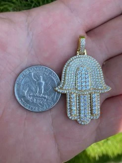 Hip Hop Hamsa Hand Pendant Iced Moissanite Pass Diamond Tester Necklace Gold 26 Hip Hop Hamsa Hand Pendant Iced Moissanite Pass Diamond Tester Necklace Gold -Harlem Bling Shop harlembling hip hop hamsa hand pendant iced moissanite pass diamond tester necklace gold 54168.1664386390