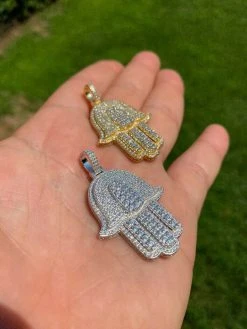Hip Hop Hamsa Hand Pendant Iced Moissanite Pass Diamond Tester Necklace Gold 21 Hip Hop Hamsa Hand Pendant Iced Moissanite Pass Diamond Tester Necklace Gold -Harlem Bling Shop harlembling hip hop hamsa hand pendant iced moissanite pass diamond tester necklace gold 63183.1664381553