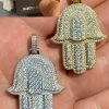 Hip Hop Hamsa Hand Pendant Iced Moissanite Pass Diamond Tester Necklace Gold 1 Hip Hop Hamsa Hand Pendant Iced Moissanite Pass Diamond Tester Necklace Gold -Harlem Bling Shop harlembling hip hop hamsa hand pendant iced moissanite pass diamond tester necklace gold 71233.1664371929