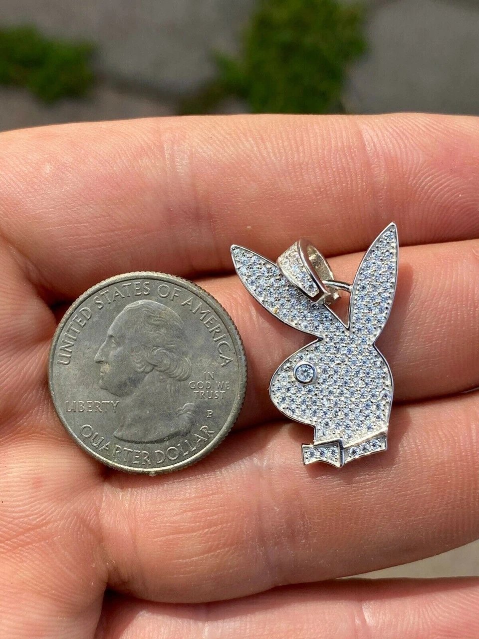 Hip Hop Playboy Bunny Pendant - Iced Diamond Real 925 Silver Gold Rose Necklace 13 Hip Hop Playboy Bunny Pendant - Iced Diamond Real 925 Silver Gold Rose Necklace - Image 11