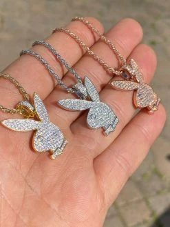 Hip Hop Playboy Bunny Pendant - Iced Diamond Real 925 Silver Gold Rose Necklace 16 Hip Hop Playboy Bunny Pendant - Iced Diamond Real 925 Silver Gold Rose Necklace -Harlem Bling Shop harlembling hip hop playboy bunny pendant iced diamond real 925 silver gold rose necklace 29243.1664397987