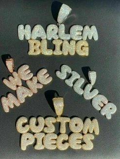 HipHop Real Custom Bubble Letter Name Pendant Iced Moissanite Pass Diamond Test 22 HipHop Real Custom Bubble Letter Name Pendant Iced Moissanite Pass Diamond Test -Harlem Bling Shop harlembling hiphop real custom bubble letter name pendant iced moissanite pass diamond test 25875.1664375128