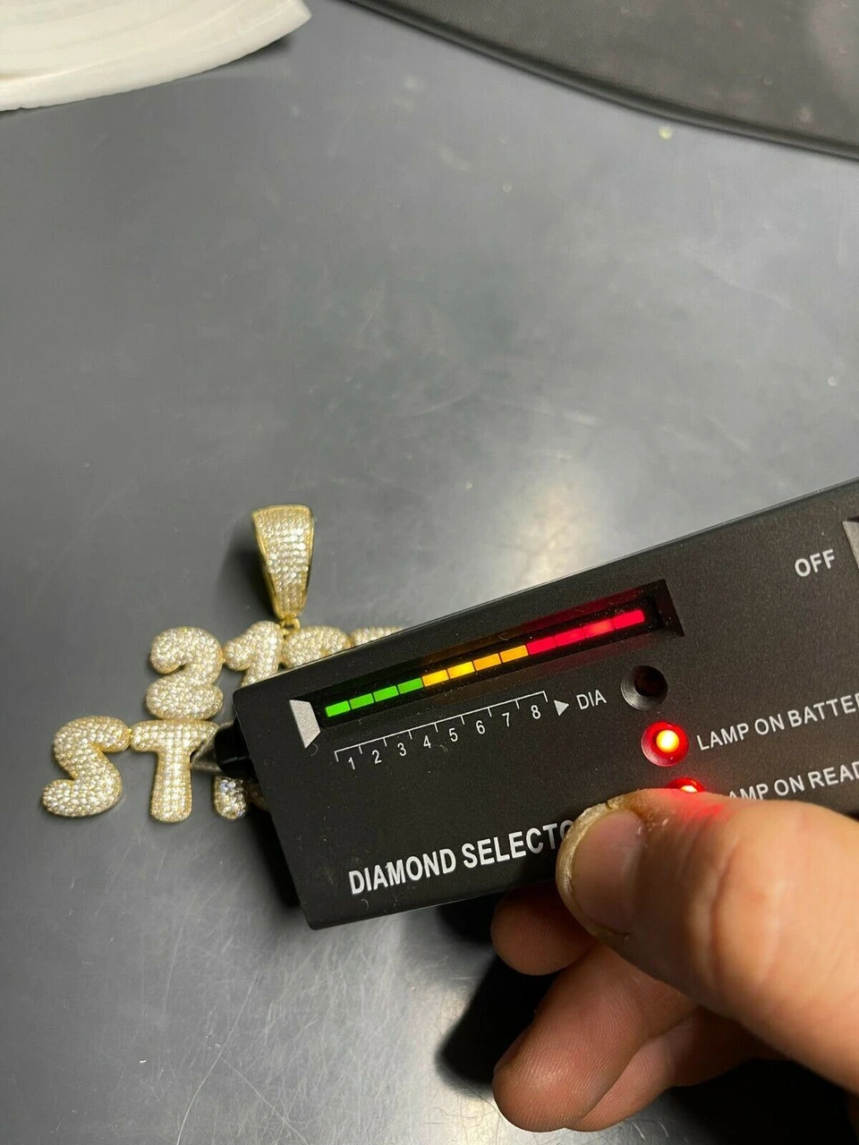 HipHop Real Custom Bubble Letter Name Pendant Iced Moissanite Pass Diamond Test 4 HipHop Real Custom Bubble Letter Name Pendant Iced Moissanite Pass Diamond Test - Image 2