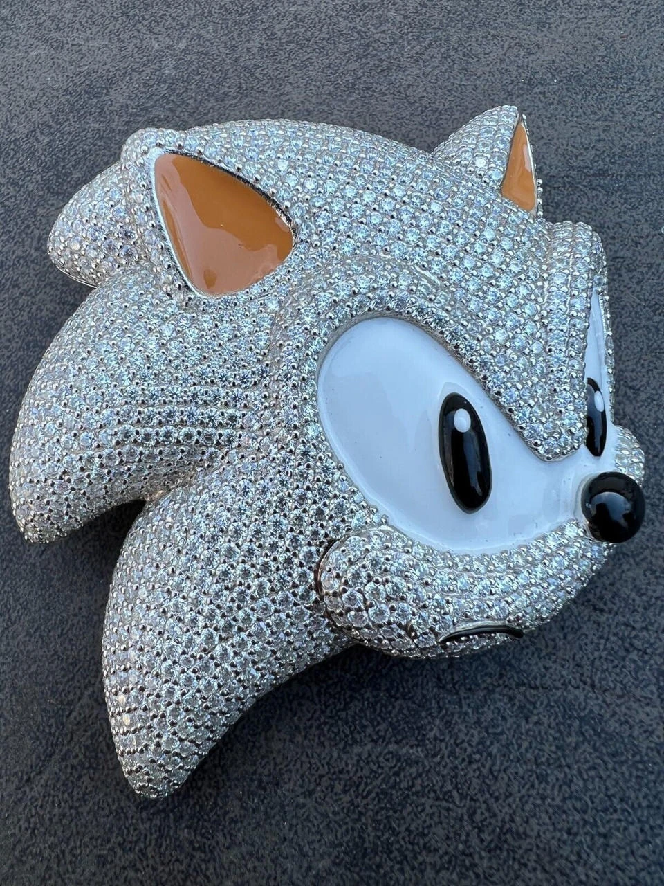 HUGE 3" 35.5ct MOISSANITE 925 Silver Sonic The Hedgehog Iced Pendant Necklace 5 HUGE 3" 35.5ct MOISSANITE 925 Silver Sonic The Hedgehog Iced Pendant Necklace - Image 3