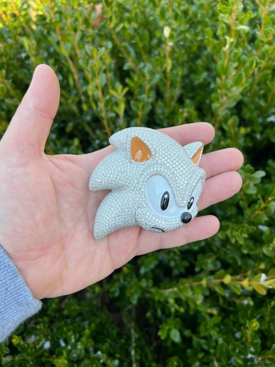 HUGE 3" 35.5ct MOISSANITE 925 Silver Sonic The Hedgehog Iced Pendant Necklace 10 HUGE 3" 35.5ct MOISSANITE 925 Silver Sonic The Hedgehog Iced Pendant Necklace - Image 8