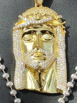 HUGE 3" Jesus Pendant Piece Solid 925 Silver 3ct ICY Diamond & Moon Cut Chain 21 HUGE 3" Jesus Pendant Piece Solid 925 Silver 3ct ICY Diamond & Moon Cut Chain -Harlem Bling Shop harlembling huge 3 jesus pendant piece solid 925 silver 3ct icy diamond and moon cut chain 72249.1664387792