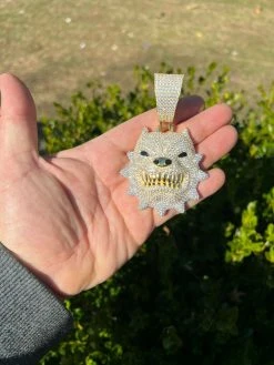 Huge 3.5" Iced Hip Hop 14K Gold Vermeil 925 Angry Pitbull Dog Pendant Necklace 23 Huge 3.5" Iced Hip Hop 14K Gold Vermeil 925 Angry Pitbull Dog Pendant Necklace -Harlem Bling Shop harlembling huge 3.5 iced hip hop 14k gold vermeil 925 angry pitbull dog pendant necklace 95755.1664357680