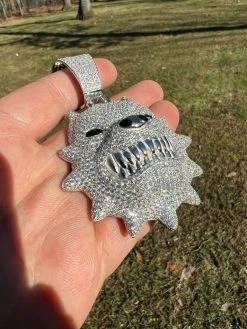 Huge 3.5" Iced Hip Hop 925 Silver Angry Pitbull Dog Animal Pendant Necklace Mens 22 Huge 3.5" Iced Hip Hop 925 Silver Angry Pitbull Dog Animal Pendant Necklace Mens -Harlem Bling Shop harlembling huge 3.5 iced hip hop 925 silver angry pitbull dog animal pendant necklace mens 23889.1664360758