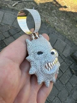 Huge 3.5" Iced Hip Hop 925 Silver Angry Pitbull Dog Animal Pendant Necklace Mens 21 Huge 3.5" Iced Hip Hop 925 Silver Angry Pitbull Dog Animal Pendant Necklace Mens -Harlem Bling Shop harlembling huge 3.5 iced hip hop 925 silver angry pitbull dog animal pendant necklace mens 35588.1664355490