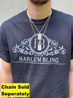 Iced 3.4ct Moissanite Dog Tag Pendant Necklace Gold / Silver Pass Diamond Tester -Harlem Bling Shop harlembling iced 3.4ct moissanite dog tag pendant necklace gold silver pass diamond tester 27870.1664377762