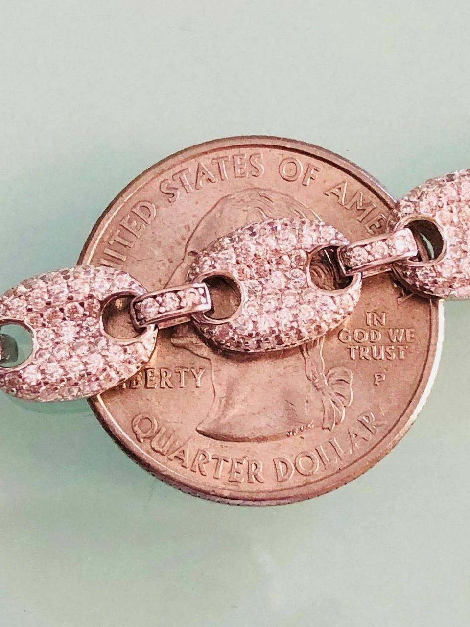 Iced Gucci Link Bracelet Solid 925 Silver Out Moissanite Pass Diamond Tester 9 Iced Gucci Link Bracelet Solid 925 Silver Out Moissanite Pass Diamond Tester - Image 7