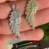 Iced Hip Hop Angel Wing Pendant 925 Silver / Gold MOISSANITE Pass Diamond Test