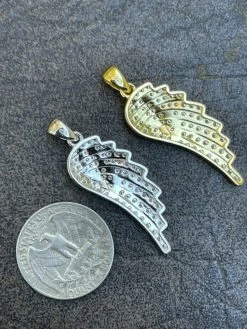 Iced Hip Hop Angel Wing Pendant 925 Silver / Gold MOISSANITE Pass Diamond Test 21 Iced Hip Hop Angel Wing Pendant 925 Silver / Gold MOISSANITE Pass Diamond Test -Harlem Bling Shop harlembling iced hip hop angel wing pendant 925 silver gold moissanite pass diamond test 48046.1664359319