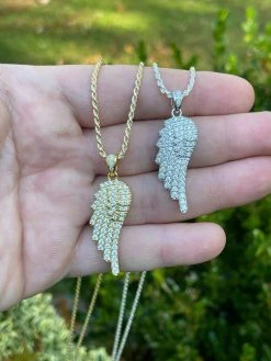 Iced Hip Hop Angel Wing Pendant 925 Silver / Gold MOISSANITE Pass Diamond Test 23 Iced Hip Hop Angel Wing Pendant 925 Silver / Gold MOISSANITE Pass Diamond Test -Harlem Bling Shop harlembling iced hip hop angel wing pendant 925 silver gold moissanite pass diamond test 58868.1664360857