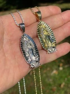 Iced Hip Hop Virgin Mary Pendant 925 Silver / Gold MOISSANITE Pass Diamond Test 18 Iced Hip Hop Virgin Mary Pendant 925 Silver / Gold MOISSANITE Pass Diamond Test -Harlem Bling Shop harlembling iced hip hop virgin mary pendant 925 silver gold moissanite pass diamond test 56214.1664357201