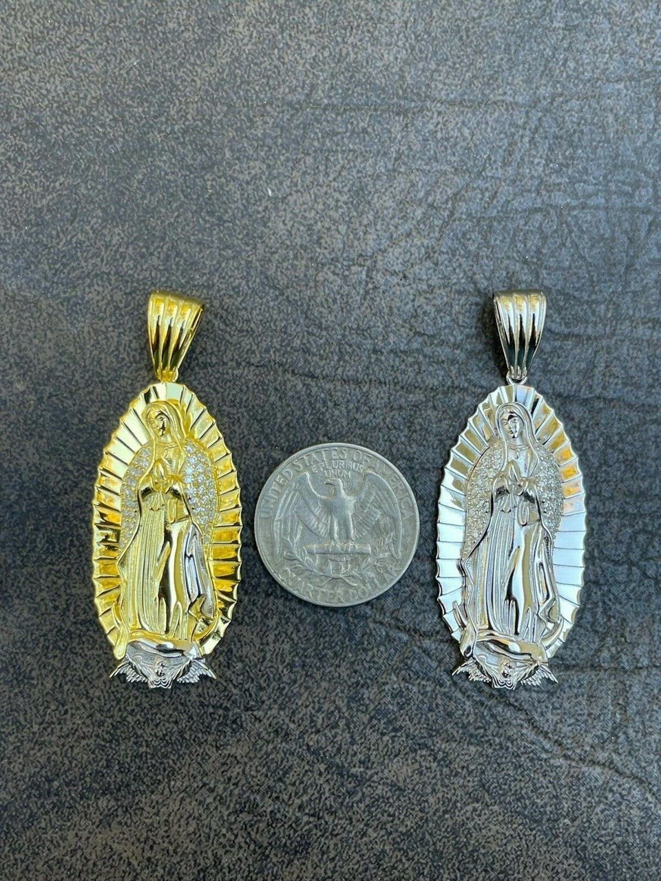 Iced Hip Hop Virgin Mary Pendant 925 Silver / Gold MOISSANITE Pass Diamond Test 11 Iced Hip Hop Virgin Mary Pendant 925 Silver / Gold MOISSANITE Pass Diamond Test - Image 9