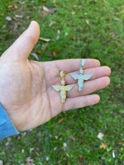 Iced HipHop Praying Angel Pendant 925 Silver / Gold MOISSANITE Pass Diamond Test 19 Iced HipHop Praying Angel Pendant 925 Silver / Gold MOISSANITE Pass Diamond Test -Harlem Bling Shop harlembling iced hiphop praying angel pendant 925 silver gold moissanite pass diamond test 40751.1664398727