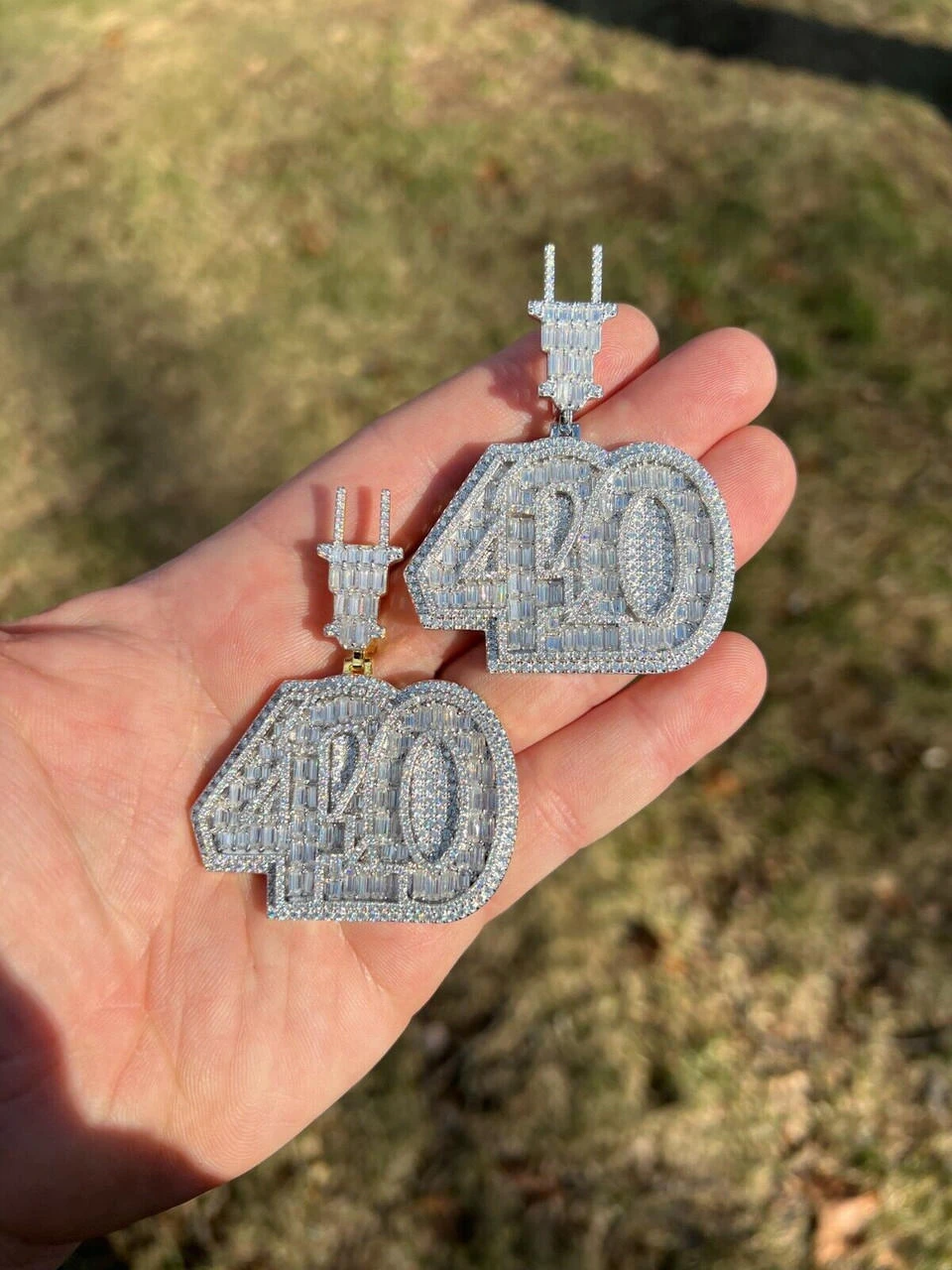 Iced MOISSANITE 925 Silver/Gold Plated 420 Plug Marijuana Weed Pendant Necklace 15 Iced MOISSANITE 925 Silver/Gold Plated 420 Plug Marijuana Weed Pendant Necklace - Image 13