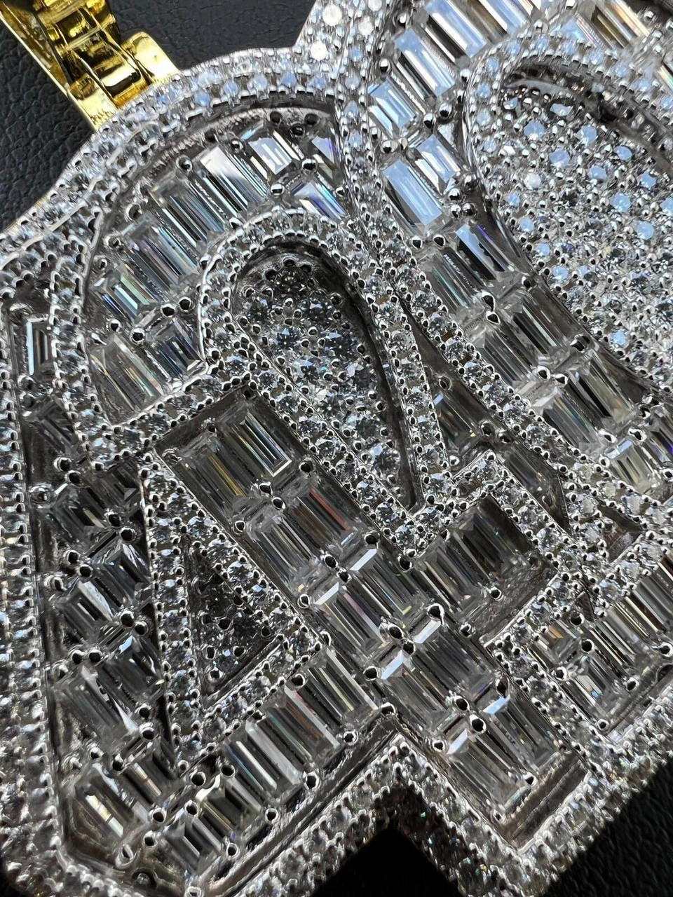 Iced MOISSANITE 925 Silver/Gold Plated 420 Plug Marijuana Weed Pendant Necklace 17 Iced MOISSANITE 925 Silver/Gold Plated 420 Plug Marijuana Weed Pendant Necklace - Image 15