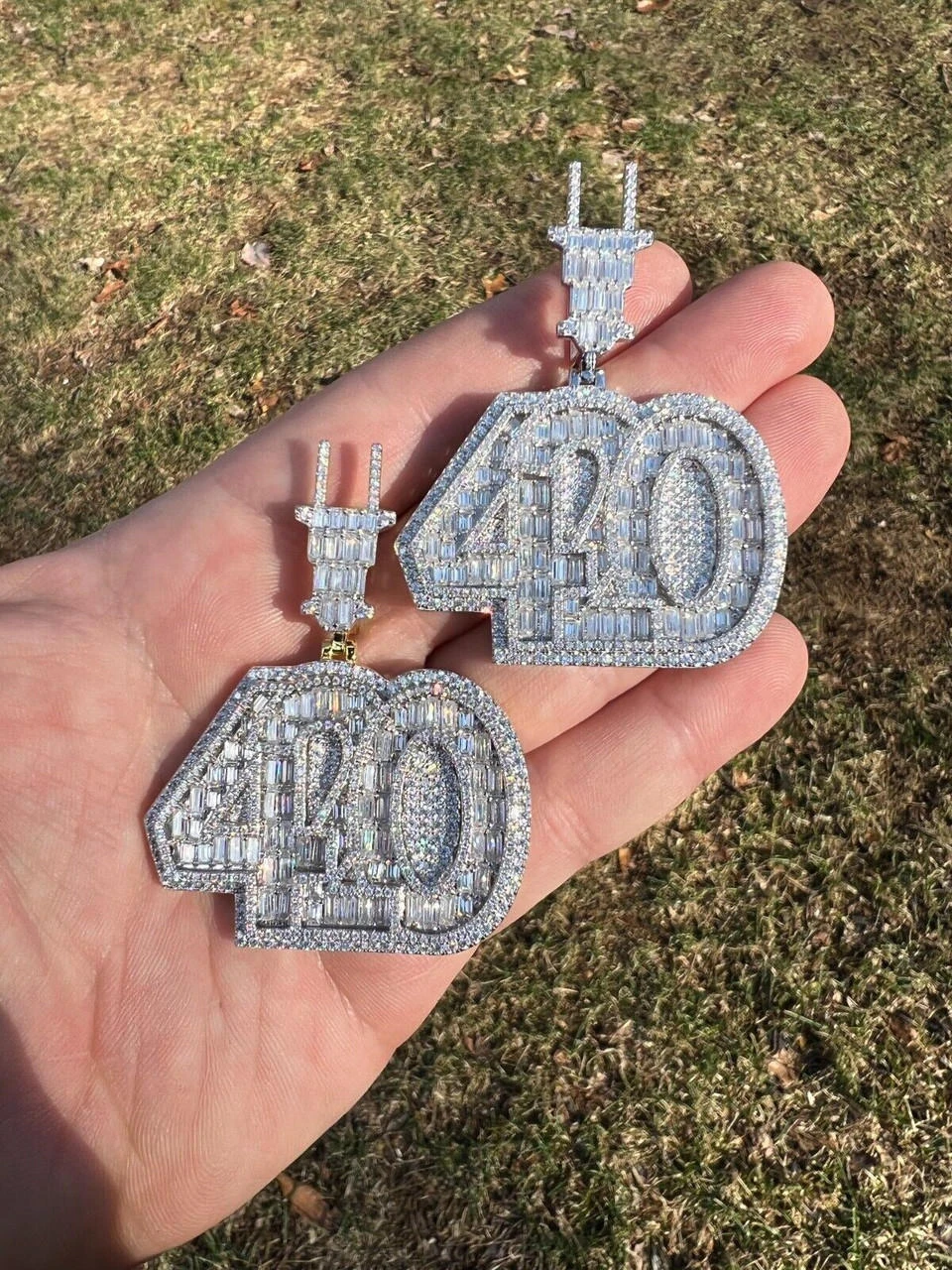 Iced MOISSANITE 925 Silver/Gold Plated 420 Plug Marijuana Weed Pendant Necklace 19 Iced MOISSANITE 925 Silver/Gold Plated 420 Plug Marijuana Weed Pendant Necklace - Image 17