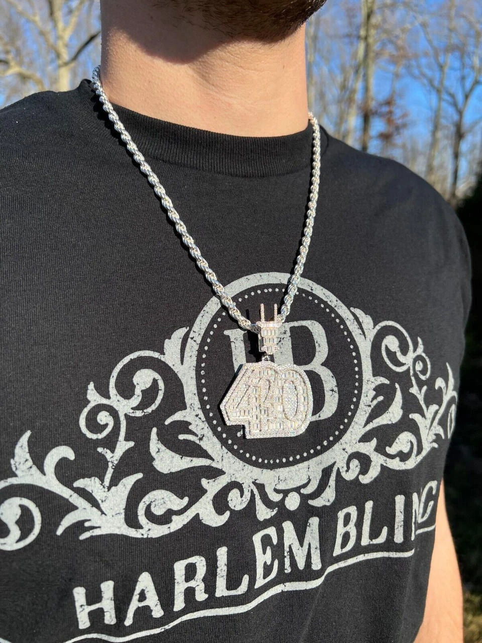 Iced MOISSANITE 925 Silver/Gold Plated 420 Plug Marijuana Weed Pendant Necklace 18 Iced MOISSANITE 925 Silver/Gold Plated 420 Plug Marijuana Weed Pendant Necklace - Image 16