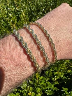 Iced MOISSANITE Clasp 14k Gold Over Stainless Rope Bracelet 4-6mm Pass Tester ✅ -Harlem Bling Shop harlembling iced moissanite clasp 14k gold over stainless rope bracelet 4 6mm pass tester 55926.1678388415