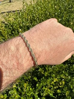 Iced MOISSANITE Clasp 14k Gold Over Stainless Rope Bracelet 4-6mm Pass Tester ✅ -Harlem Bling Shop harlembling iced moissanite clasp 14k gold over stainless rope bracelet 4 6mm pass tester 68995.1678388497