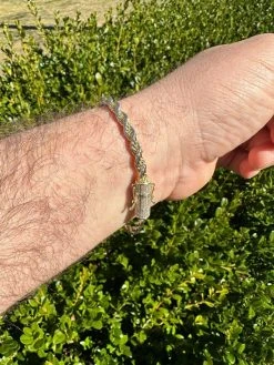 Iced MOISSANITE Clasp 14k Gold Over Stainless Rope Bracelet 4-6mm Pass Tester ✅ -Harlem Bling Shop harlembling iced moissanite clasp 14k gold over stainless rope bracelet 4 6mm pass tester 72452.1678388275