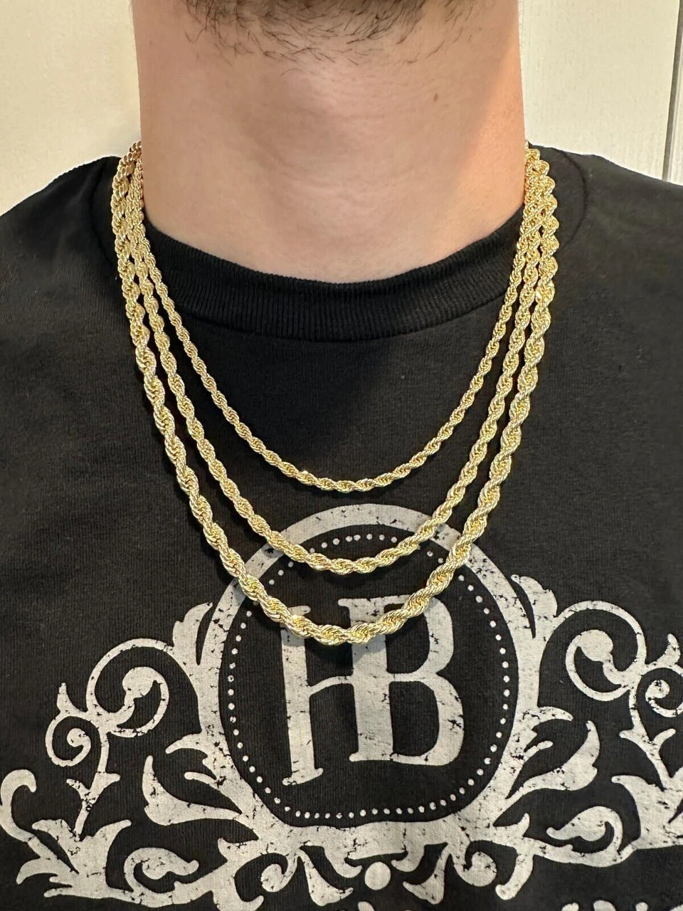 Iced MOISSANITE Clasp 14k Gold Over Stainless Steel Rope Chain Necklace Bracelet 9 Iced MOISSANITE Clasp 14k Gold Over Stainless Steel Rope Chain Necklace Bracelet - Image 7