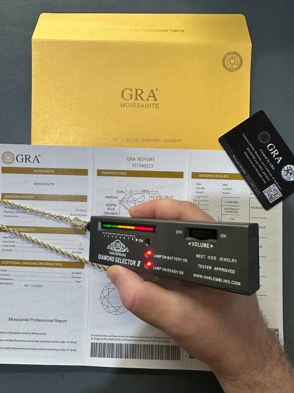 Iced MOISSANITE Clasp 14k Gold Over Stainless Steel Rope Chain Necklace Bracelet 8 Iced MOISSANITE Clasp 14k Gold Over Stainless Steel Rope Chain Necklace Bracelet - Image 6