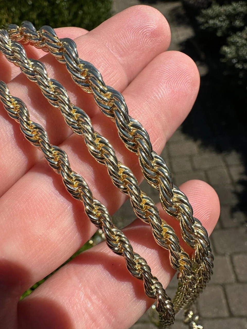 Iced MOISSANITE Clasp 14k Gold Over Stainless Steel Rope Chain Necklace Bracelet 19 Iced MOISSANITE Clasp 14k Gold Over Stainless Steel Rope Chain Necklace Bracelet - Image 17