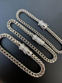 Iced MOISSANITE Clasp 925 Silver & Stainless Franco Bracelet 4-6mm Pass Tester ✅ 28 Iced MOISSANITE Clasp 925 Silver & Stainless Franco Bracelet 4-6mm Pass Tester ✅ -Harlem Bling Shop harlembling iced moissanite clasp 925 silver and stainless franco bracelet 4 6mm pass tester 26910.1690849049