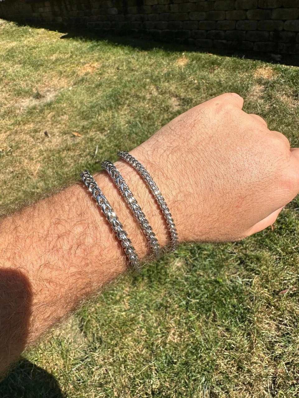 Iced MOISSANITE Clasp 925 Silver & Stainless Franco Bracelet 4-6mm Pass Tester ✅ 16 Iced MOISSANITE Clasp 925 Silver & Stainless Franco Bracelet 4-6mm Pass Tester ✅ - Image 14