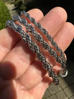 Iced MOISSANITE Clasp 925 Silver & Stainless Rope Bracelet 4-6mm Pass Tester ✅ 39 Iced MOISSANITE Clasp 925 Silver & Stainless Rope Bracelet 4-6mm Pass Tester ✅ -Harlem Bling Shop harlembling iced moissanite clasp 925 silver and stainless rope bracelet 4 6mm pass tester 10816.1678388029
