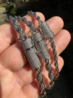 Iced MOISSANITE Clasp 925 Silver & Stainless Rope Bracelet 4-6mm Pass Tester ✅ 41 Iced MOISSANITE Clasp 925 Silver & Stainless Rope Bracelet 4-6mm Pass Tester ✅ -Harlem Bling Shop harlembling iced moissanite clasp 925 silver and stainless rope bracelet 4 6mm pass tester 64575.1678388058