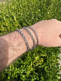 Iced MOISSANITE Clasp 925 Silver & Stainless Rope Bracelet 4-6mm Pass Tester ✅ 29 Iced MOISSANITE Clasp 925 Silver & Stainless Rope Bracelet 4-6mm Pass Tester ✅ -Harlem Bling Shop harlembling iced moissanite clasp 925 silver and stainless rope bracelet 4 6mm pass tester 69355.1678388503