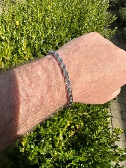 Iced MOISSANITE Clasp 925 Silver & Stainless Steel Rope Chain Necklace Bracelet 41 Iced MOISSANITE Clasp 925 Silver & Stainless Steel Rope Chain Necklace Bracelet -Harlem Bling Shop harlembling iced moissanite clasp 925 silver and stainless steel rope chain necklace bracelet 23436.1678388621