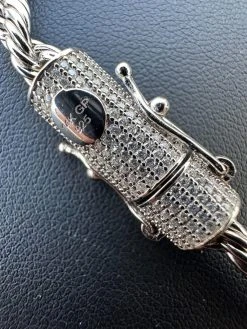 Iced MOISSANITE Clasp 925 Silver & Stainless Steel Rope Chain Necklace Bracelet 28 Iced MOISSANITE Clasp 925 Silver & Stainless Steel Rope Chain Necklace Bracelet -Harlem Bling Shop harlembling iced moissanite clasp 925 silver and stainless steel rope chain necklace bracelet 36799.1678388857