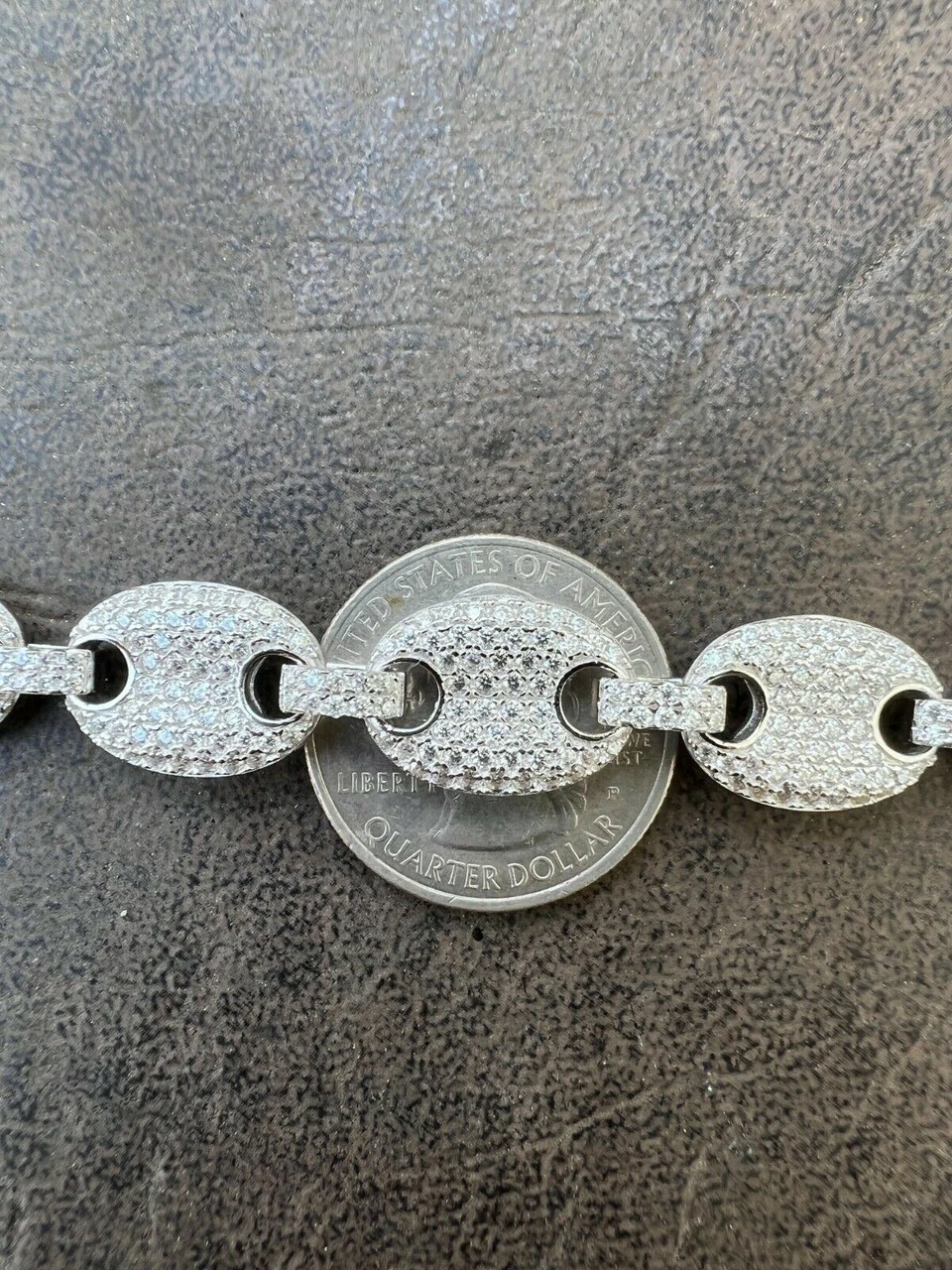 ICED Moissanite Gucci Link Bracelet 12mm Hip Hop 925 Silver Pass Diamond Tester 10 ICED Moissanite Gucci Link Bracelet 12mm Hip Hop 925 Silver Pass Diamond Tester - Image 8